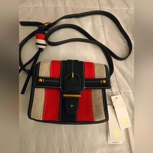 TORY BURCH Style no. 35642 Canvas and Suede Cross-body